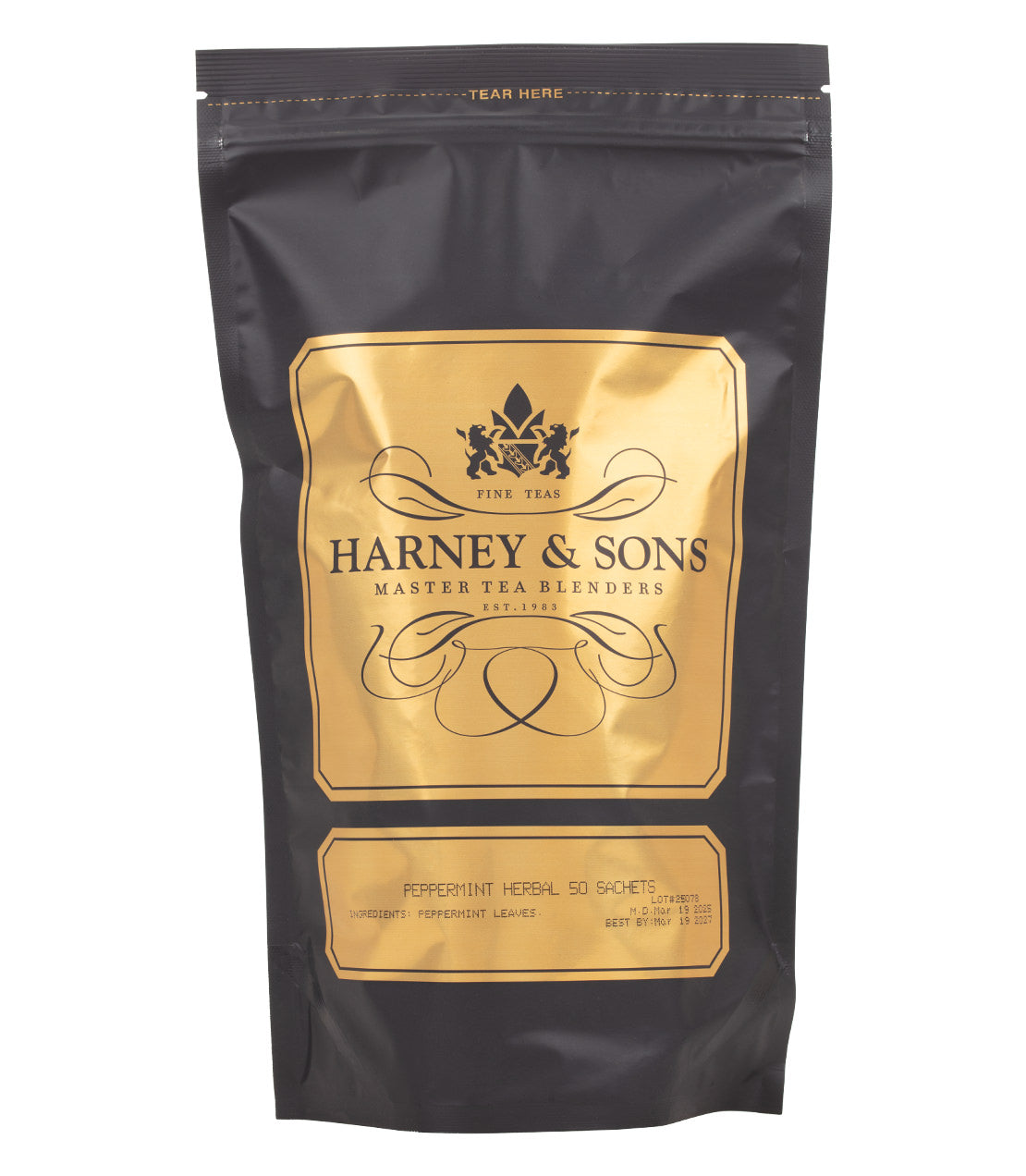 Peppermint Herbal - Sachets Bag of 50 Sachets - Harneysd