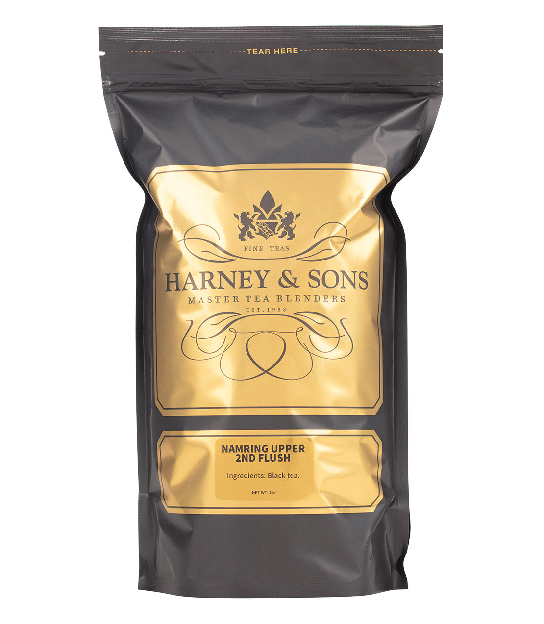 Harney & Sons Fine Teas- Namring Upper 2nd Flush Darjeeling -   Black and Gold 16oz bag of loose leaf tea