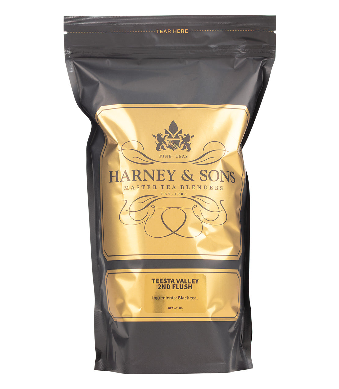 Teesta Valley 2nd Flush - 16oz Black and gold bag of loose tea- Harneysd