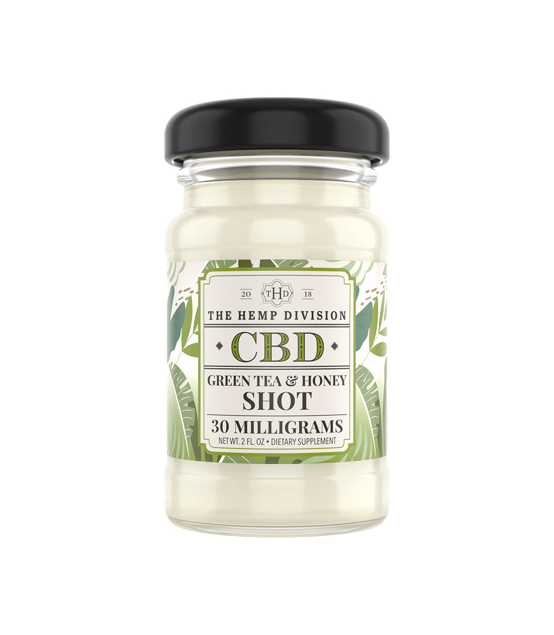 The Hemp Division- Green Tea & Honey Shot - 30 MG CBD - 2 fl. oz. Shot 