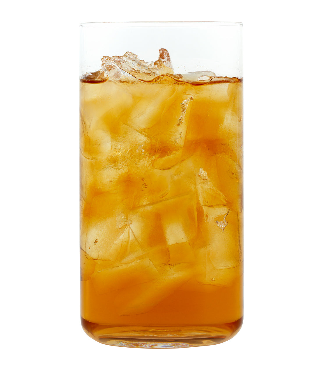 Harney & Sons Fine Teas- Organic Plain Black (Classic Black) Fresh Brew Iced Tea- Glass of Organic Plain Black (Classic Black) Fresh Brew Iced Tea with ice cubes