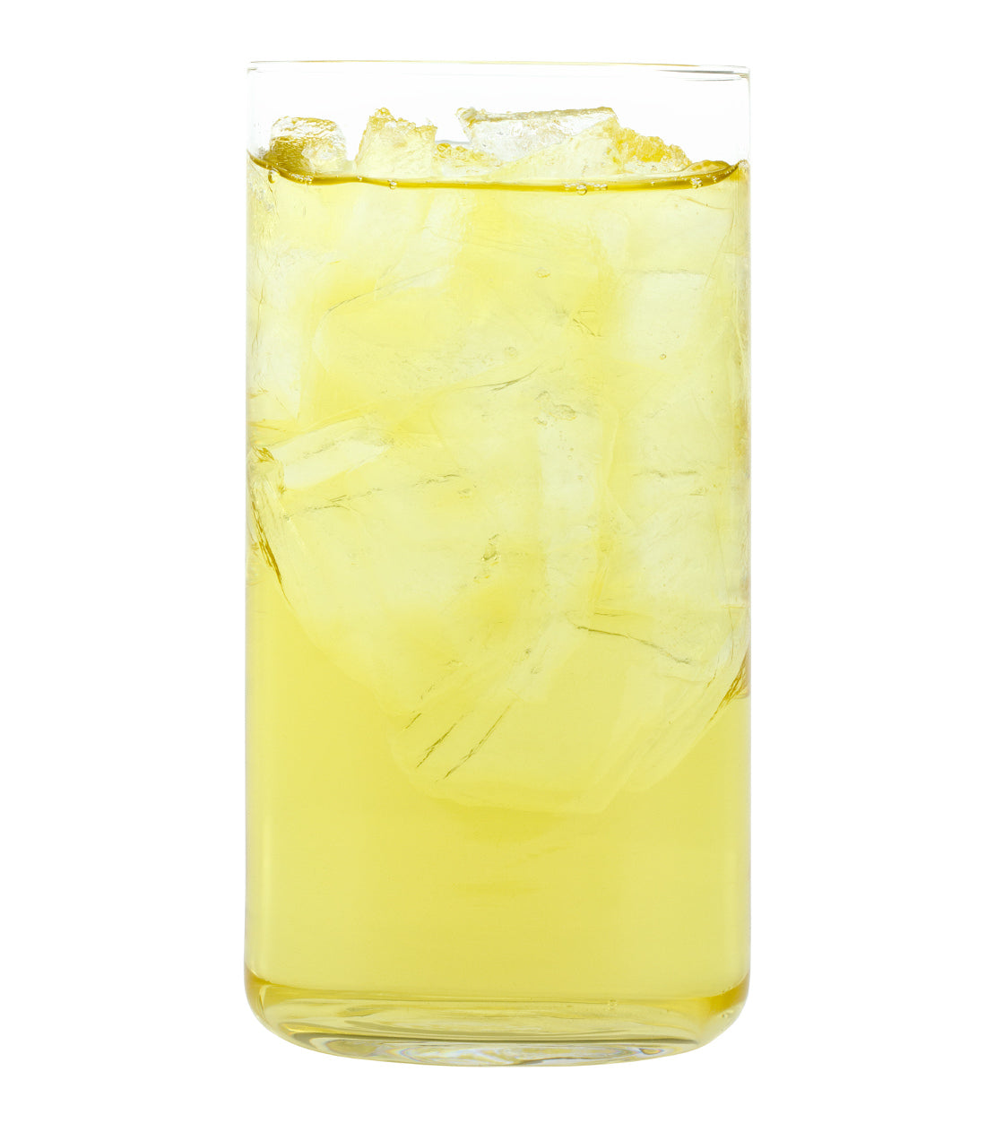 Harney & Sons Fine Teas- Organic Plain Green Fresh Brew Iced Tea- Photo of tea in clear glass with ice