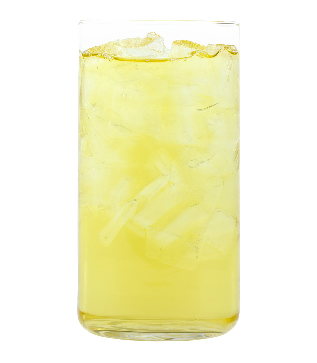Harney & Sons Fine Teas- Watermelon Mint Fresh Brew Iced Tea- Glass of Watermelon Mint Fresh Brew Iced Tea with ice cubes