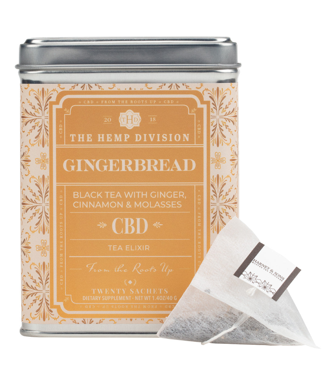 Gingerbread CBD 20 MG, Tin of 20 Sachets -   - Harneysd