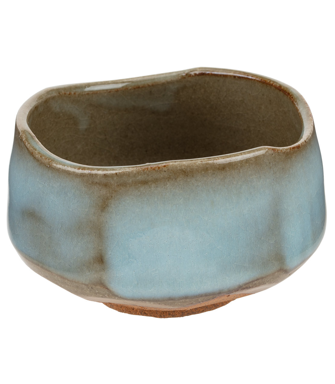 Assorted color matcha bowl with a unique, organic shape and a glossy finish, perfect for tea preparation.