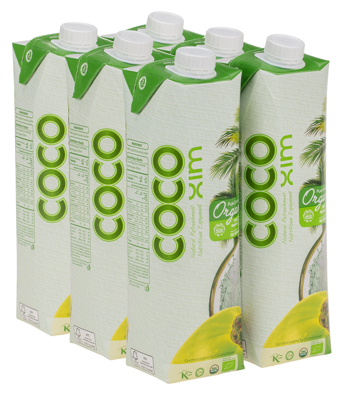CocoXim Organic Coconut Water - 33 oz. Carton Case of 6 Cartons - Harneysd