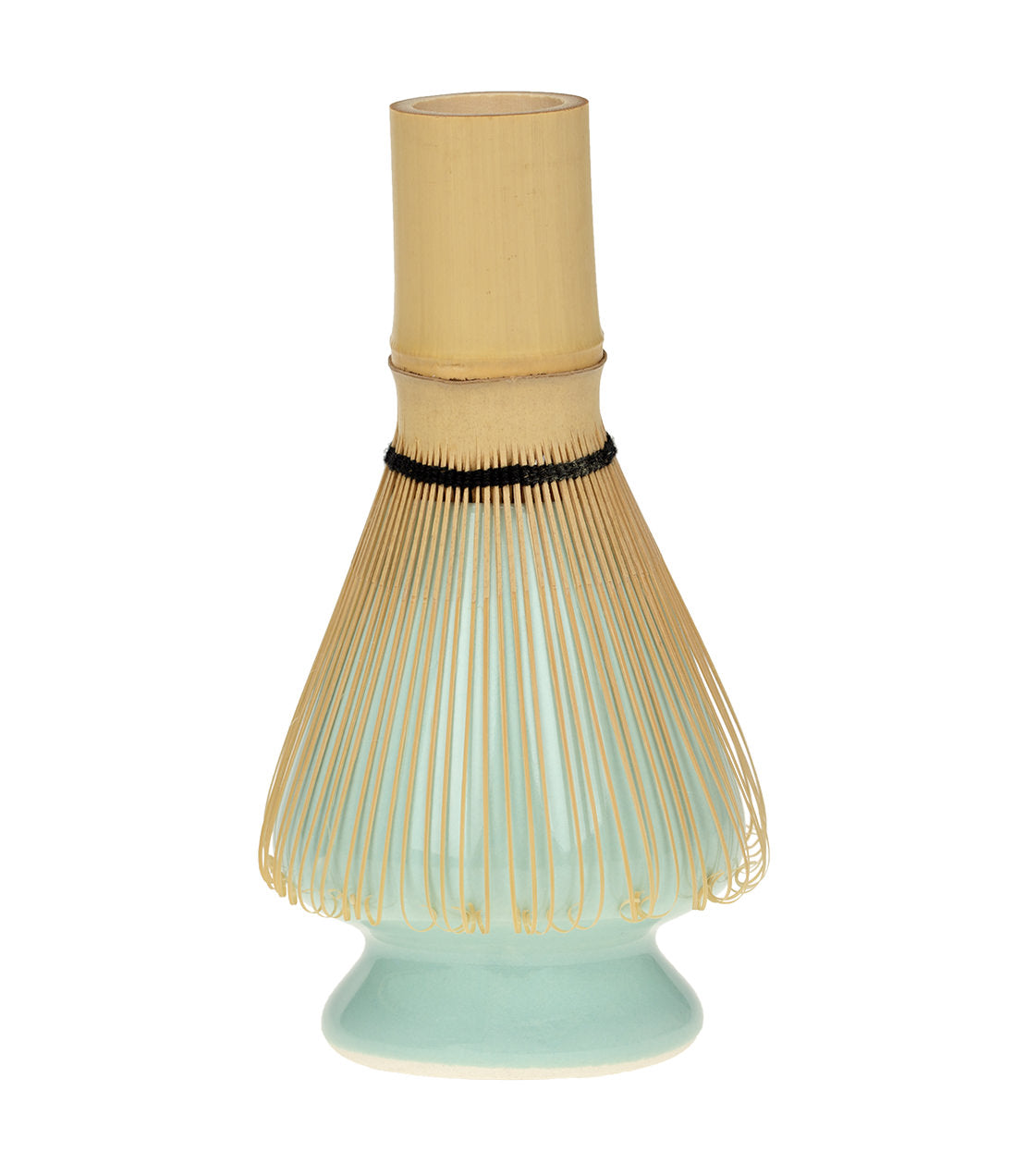 Matcha whisk stand in assorted colors, featuring a bamboo whisk holder and a ceramic base for stylish storage.